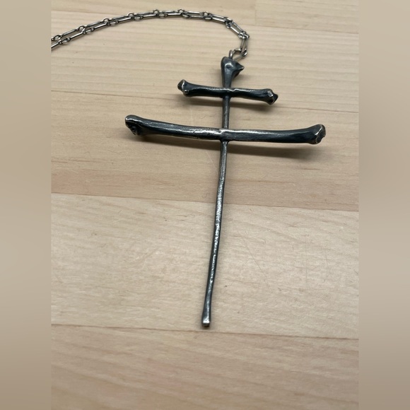 Blood Milk As Above, So Below Large Lorraine Cross Sterling Necklace - Picture 3 of 6